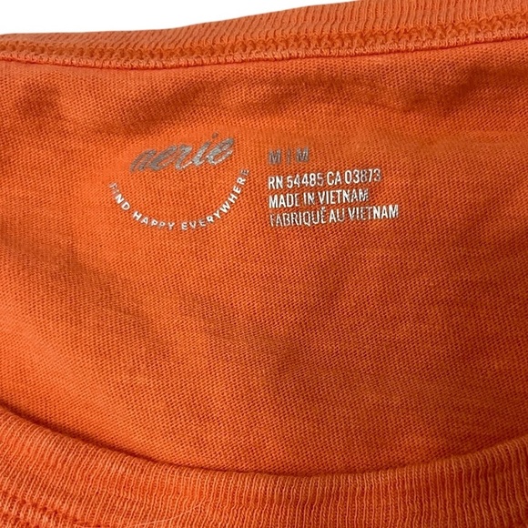 Aerie Cropped Wrap Back T-Shirt in Orange Size M - Picture 4 of 6